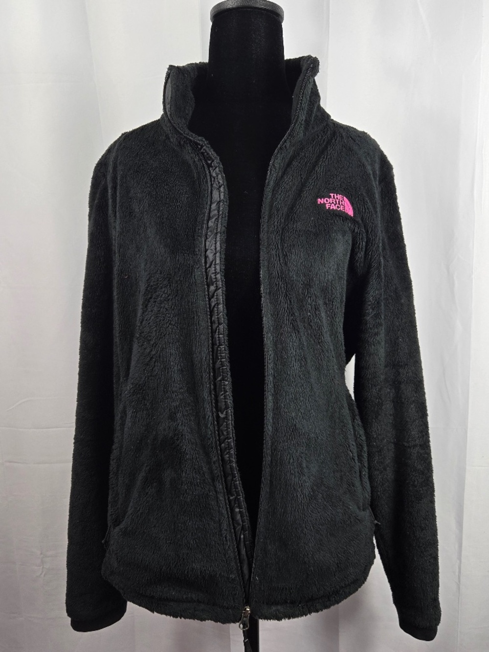 Fuzzy North face jacket Breast Cancer edition